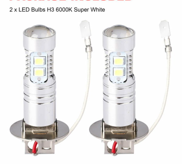 Bec H3 LED 1000LM lumini de ceata 10 SMD Mini