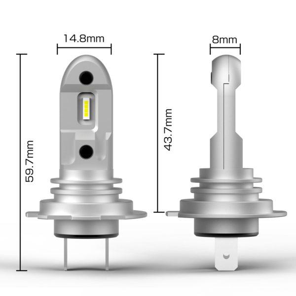 Becuri LED H7 4000LM Mini Size