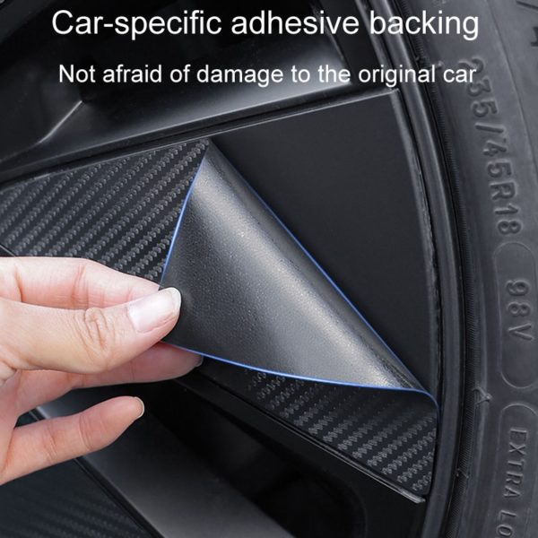 Set (28buc) film de protectie pentru anvelope Tesla Model 3, fibra de carbon