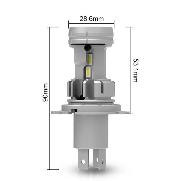 Becuri LED H4 9000LM Mini Size Headlight