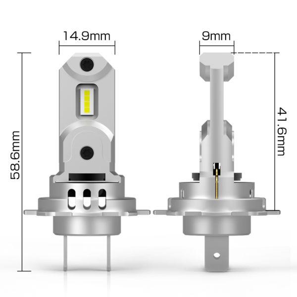 Becuri LED H7 9000LM Mini Size Headlight