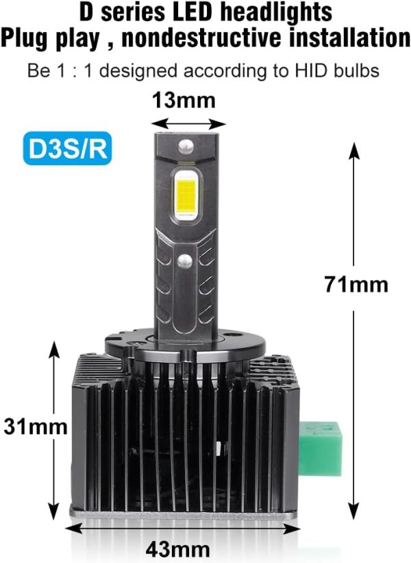 Becuri LED D3S Ballast Headlight 9000LM Set