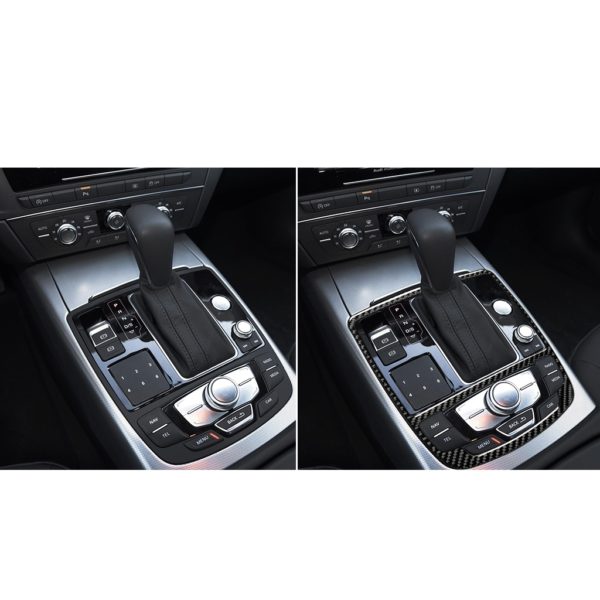 Carbon Fiber Gear Shift Panel Sticker for Audi