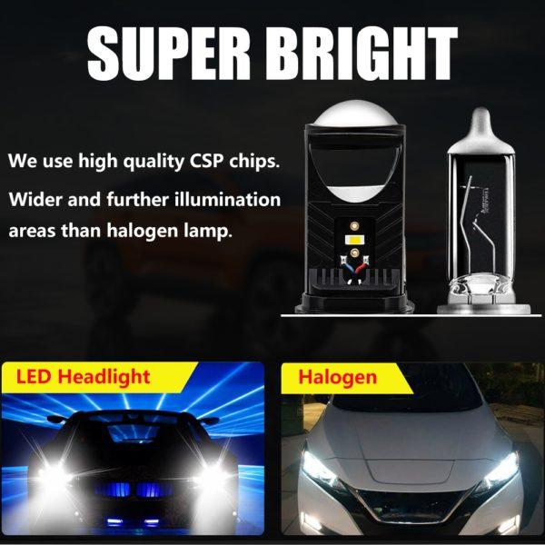 Becuri LED Τ9 Η4 Headlight 9000LM Set