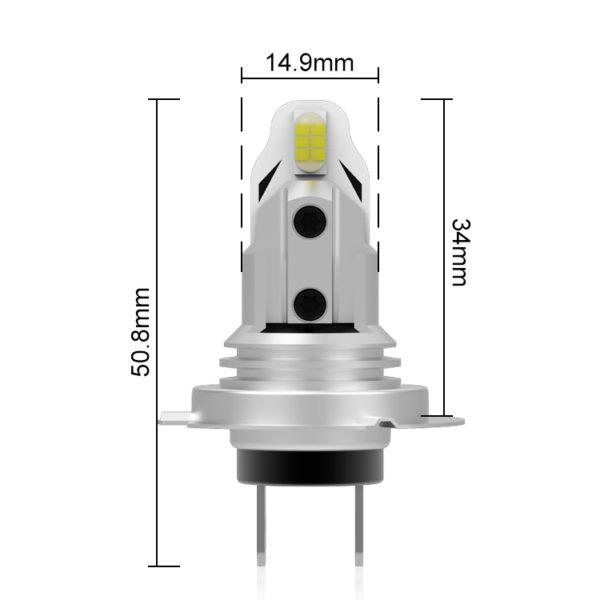Becuri LED H7 3200LM Mini Size Fog/DRL light Headlight