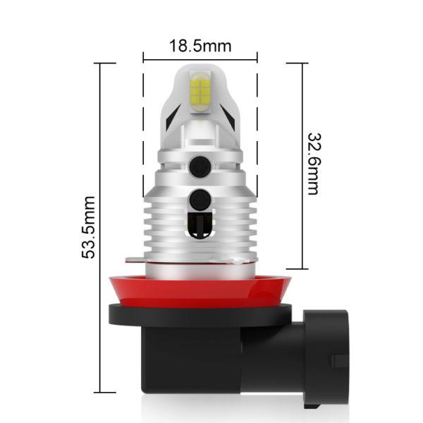 Becuri LED H8 3200LM Mini Size Fog/DRL light Headlight