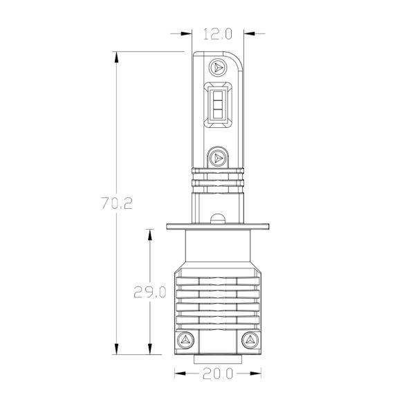 Becuri H1 LED 4000LM lumini de ceata si Headlight Set