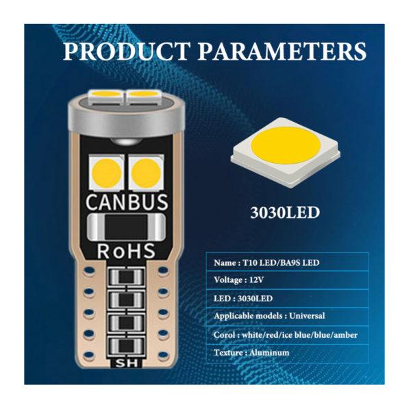 BEC T10 LED White CANBUS