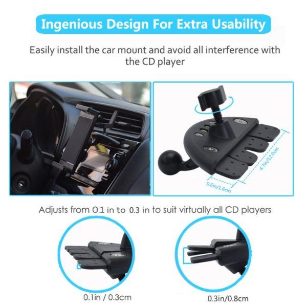 Suport telefon pentru CD Port auto